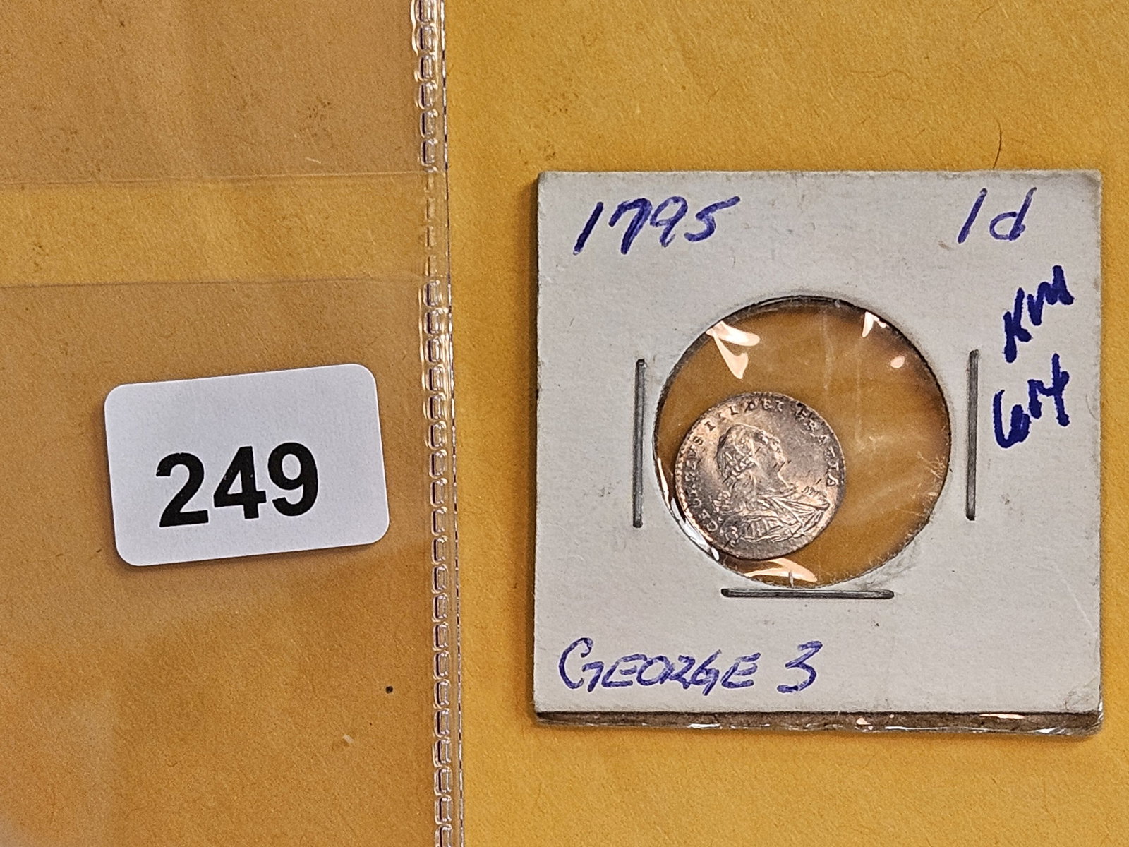 Choice Brilliant Uncirculated plus 1795 Great Britain silver 1 pence - 2
