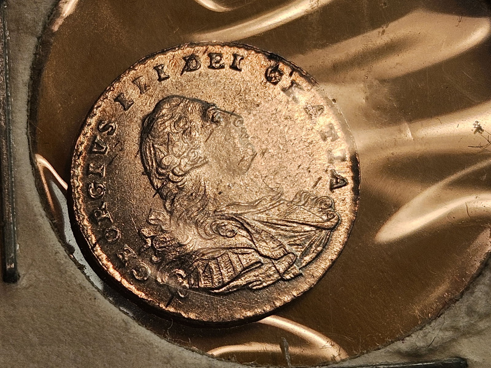 Choice Brilliant Uncirculated plus 1795 Great Britain silver 1 pence - 3