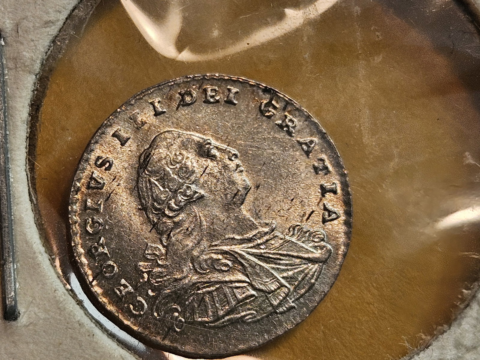 Choice Brilliant Uncirculated plus 1795 Great Britain silver 1 pence - 4
