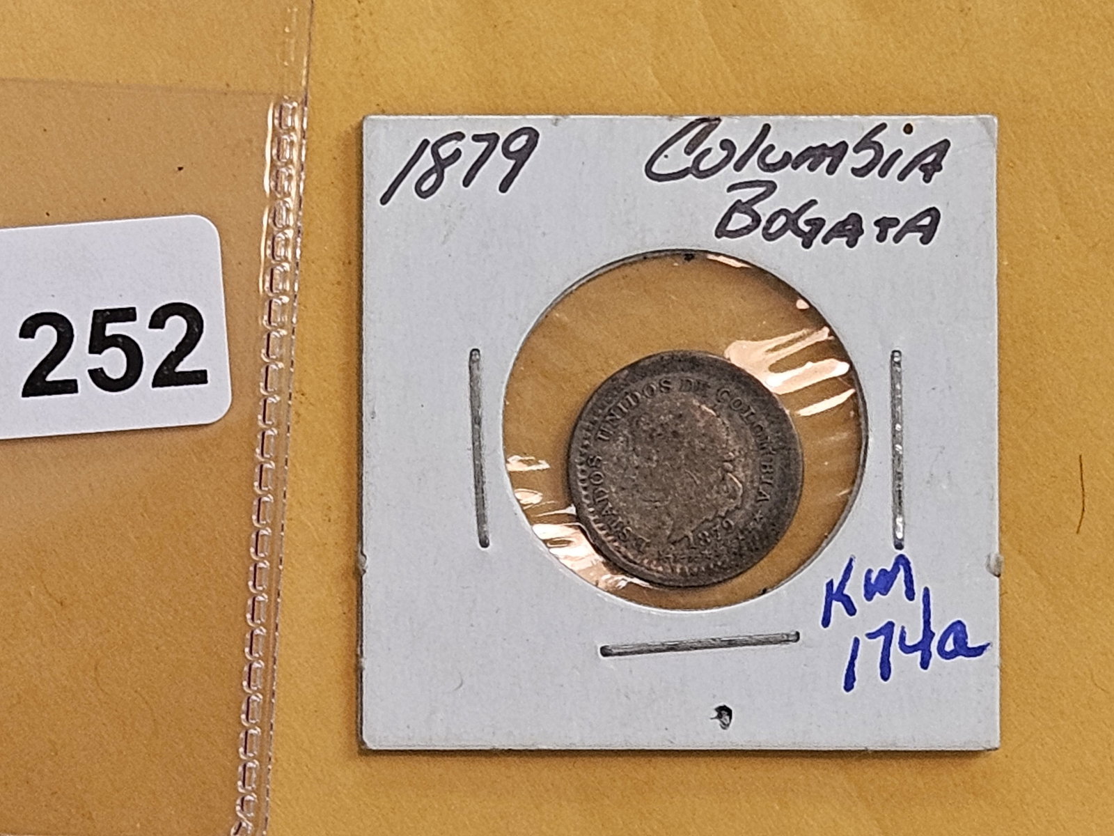 1879 Colombia, Bogata silver 5 cents in Very Fine plus - 2