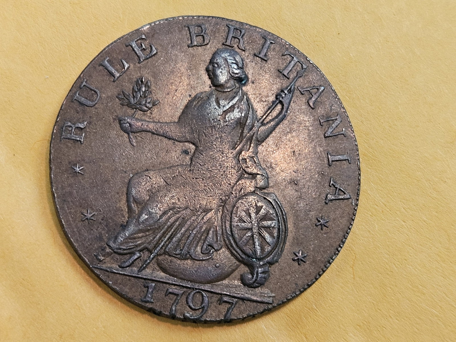 CONDER! 1797 copper half-penny Conder Token in Extra Fine: Middlesex. Political