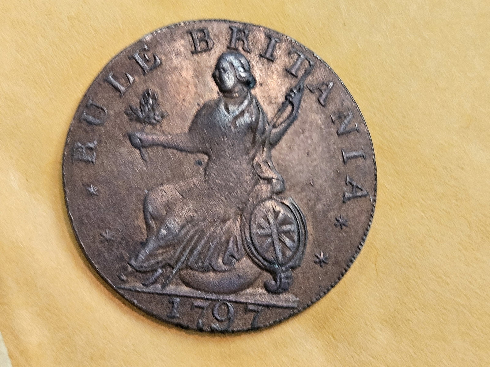 CONDER! 1797 copper half-penny Conder Token in Extra Fine - 4