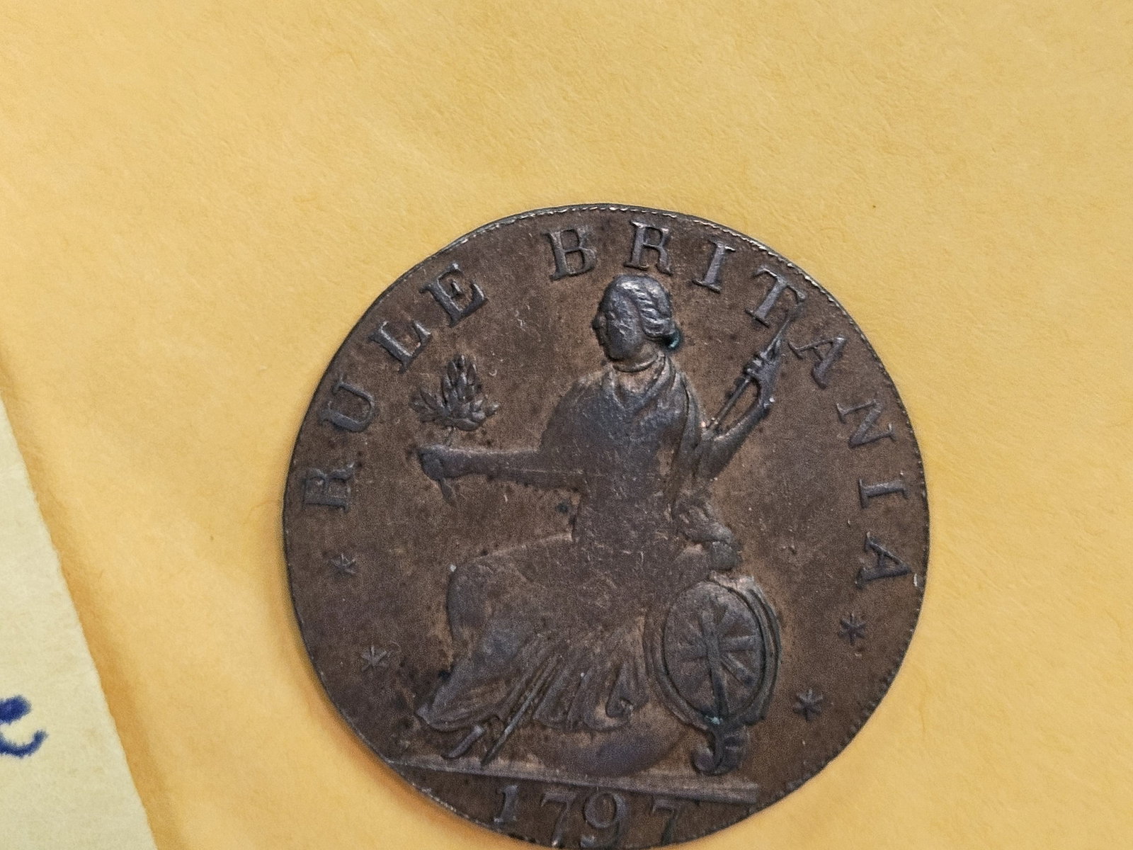 CONDER! 1797 copper half-penny Conder Token in Extra Fine - 5