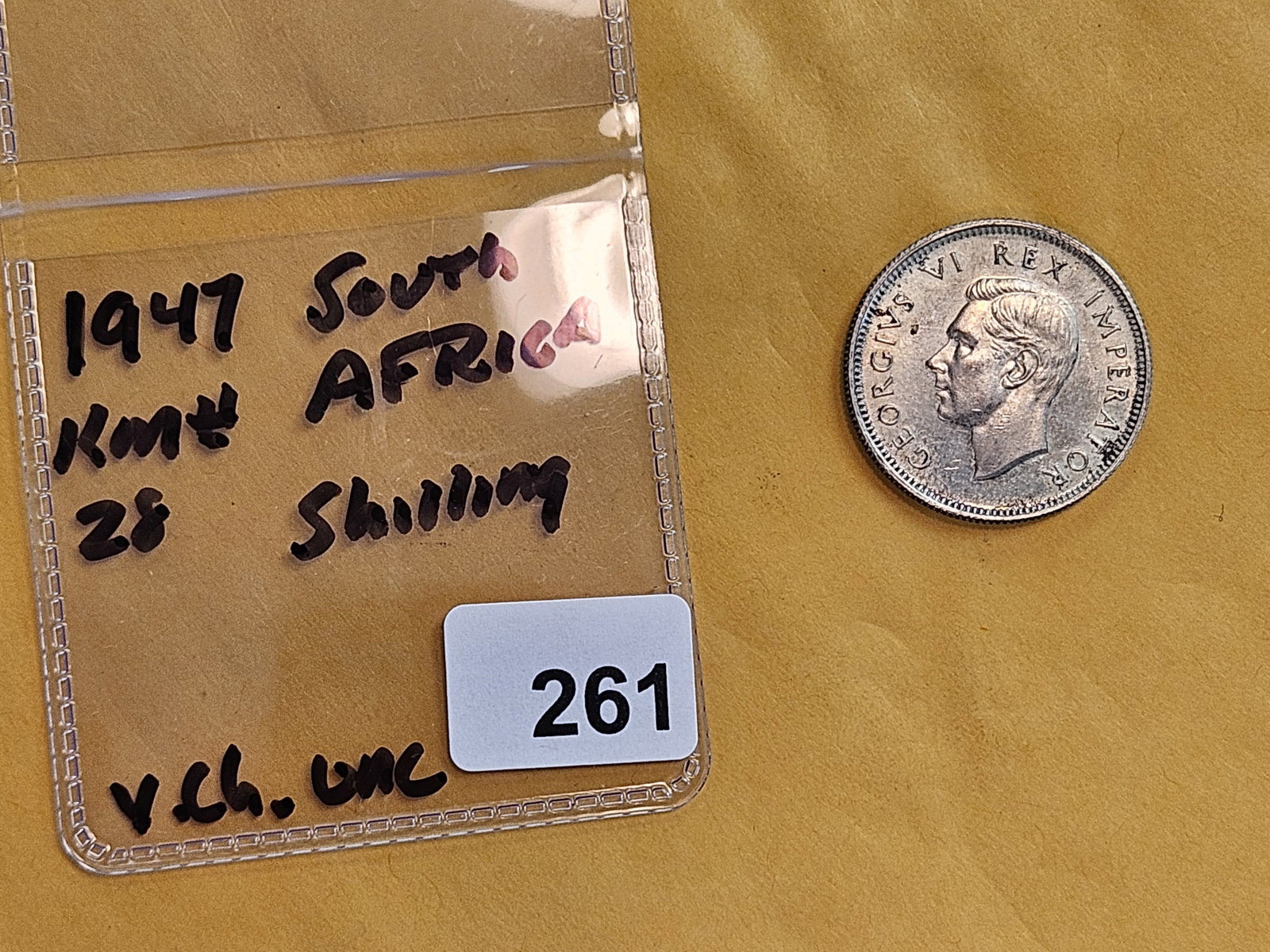 Very Choice Brilliant Uncirculated 1947 South Africa silver shilling - 2
