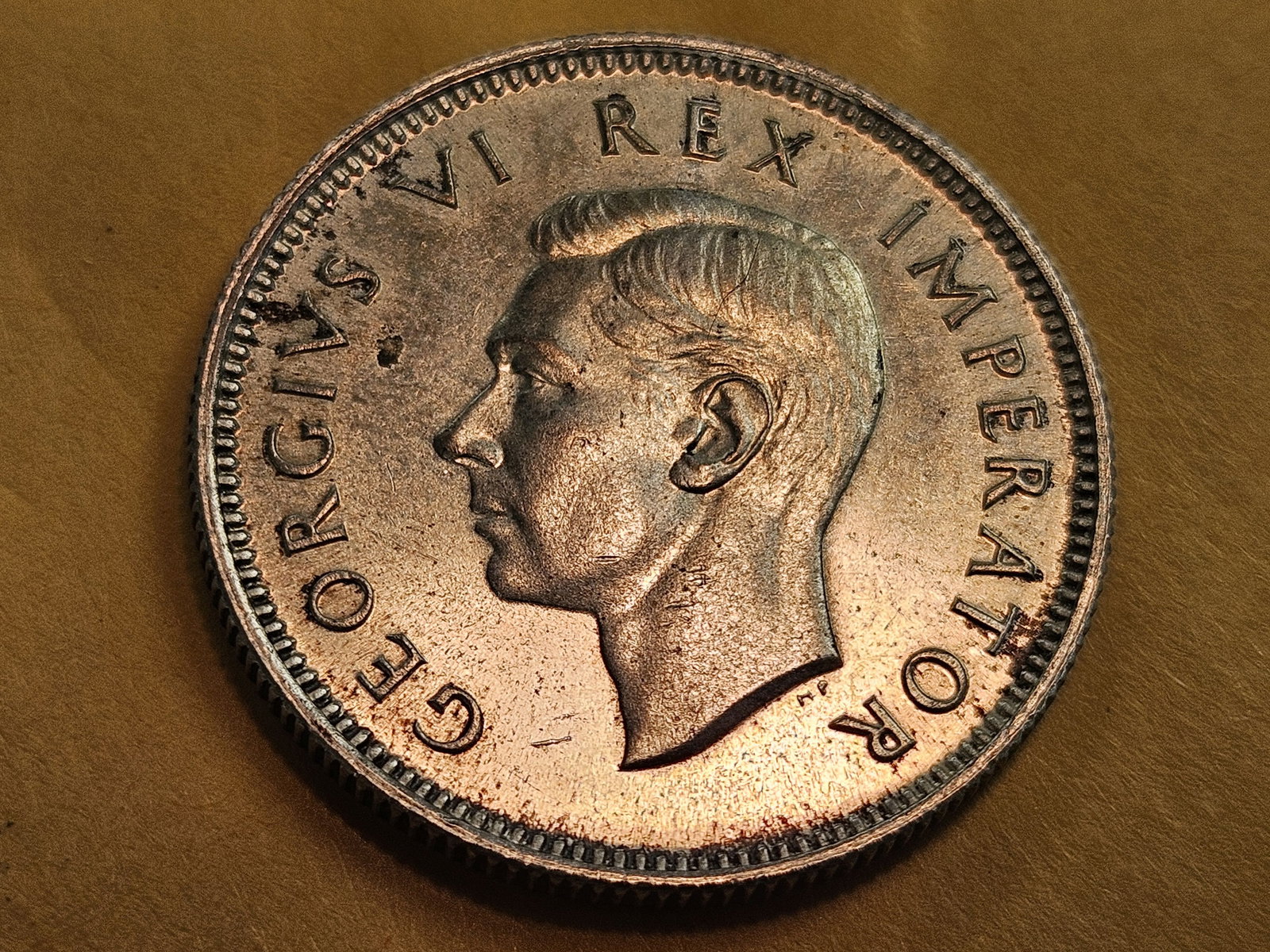 Very Choice Brilliant Uncirculated 1947 South Africa silver shilling - 3