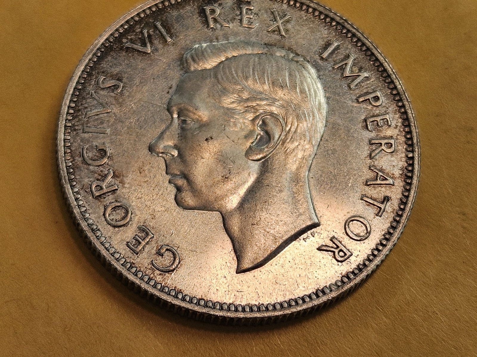 Very Choice Brilliant Uncirculated 1947 South Africa silver 2 1/2 shilling - 3