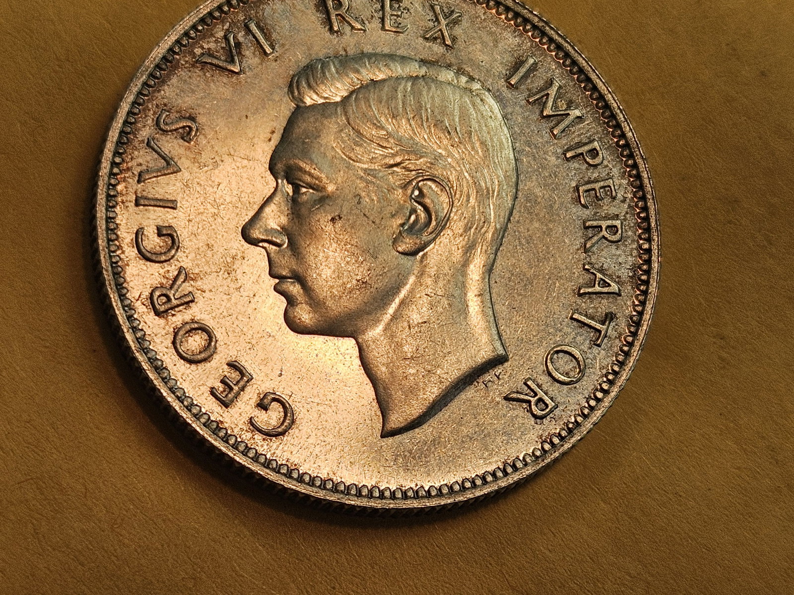 Very Choice Brilliant Uncirculated 1947 South Africa silver 2 1/2 shilling - 4