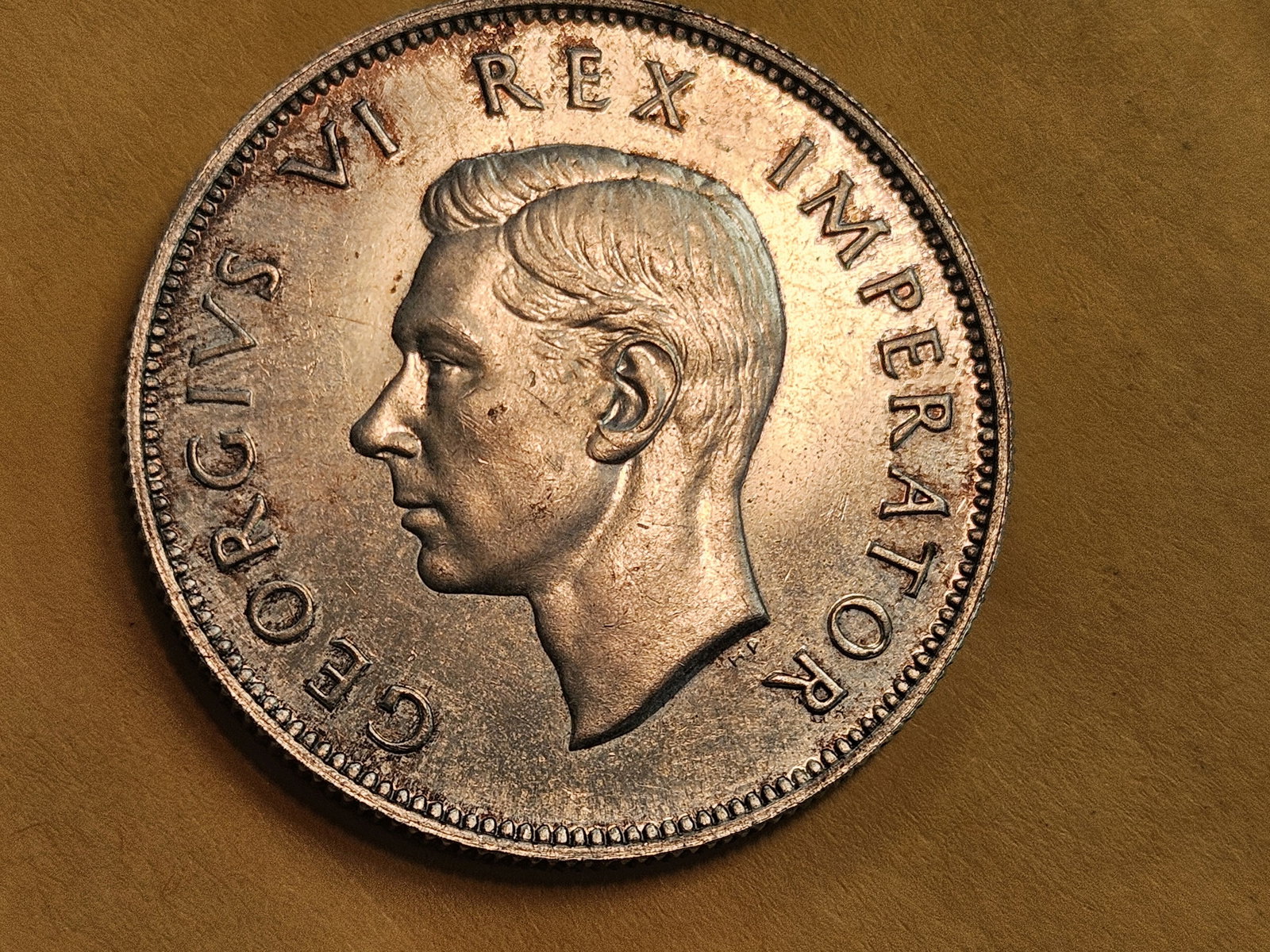 Very Choice Brilliant Uncirculated 1947 South Africa silver 2 1/2 shilling - 5