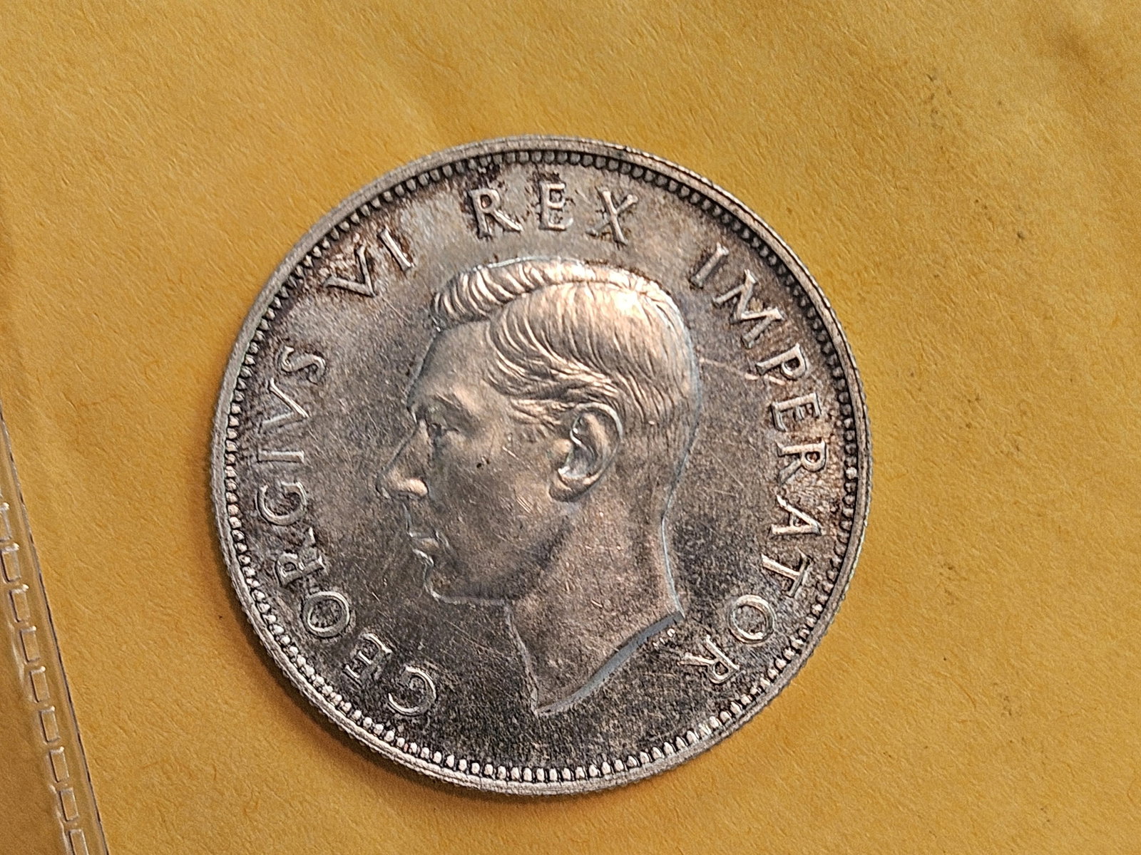 Very Choice Brilliant Uncirculated 1947 South Africa silver 2 1/2 shilling - 6