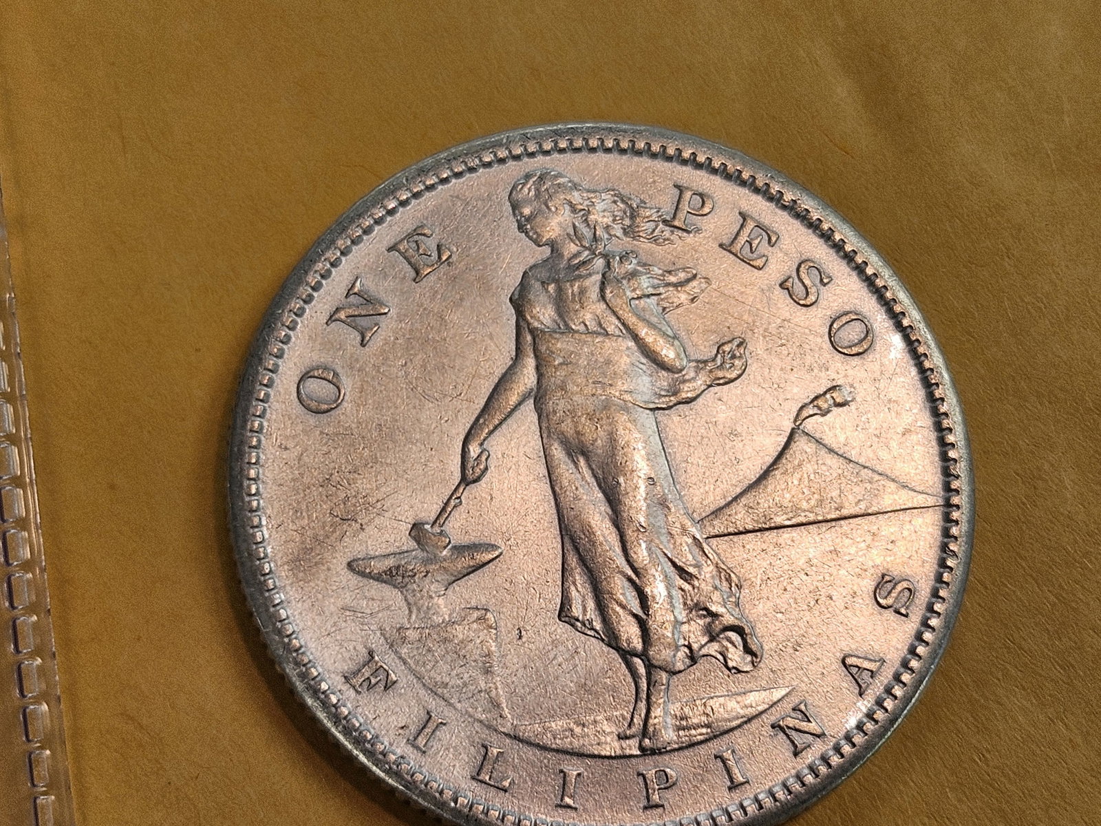 Brilliant Uncirculated 1910-S Philippines silver 1 peso - 4