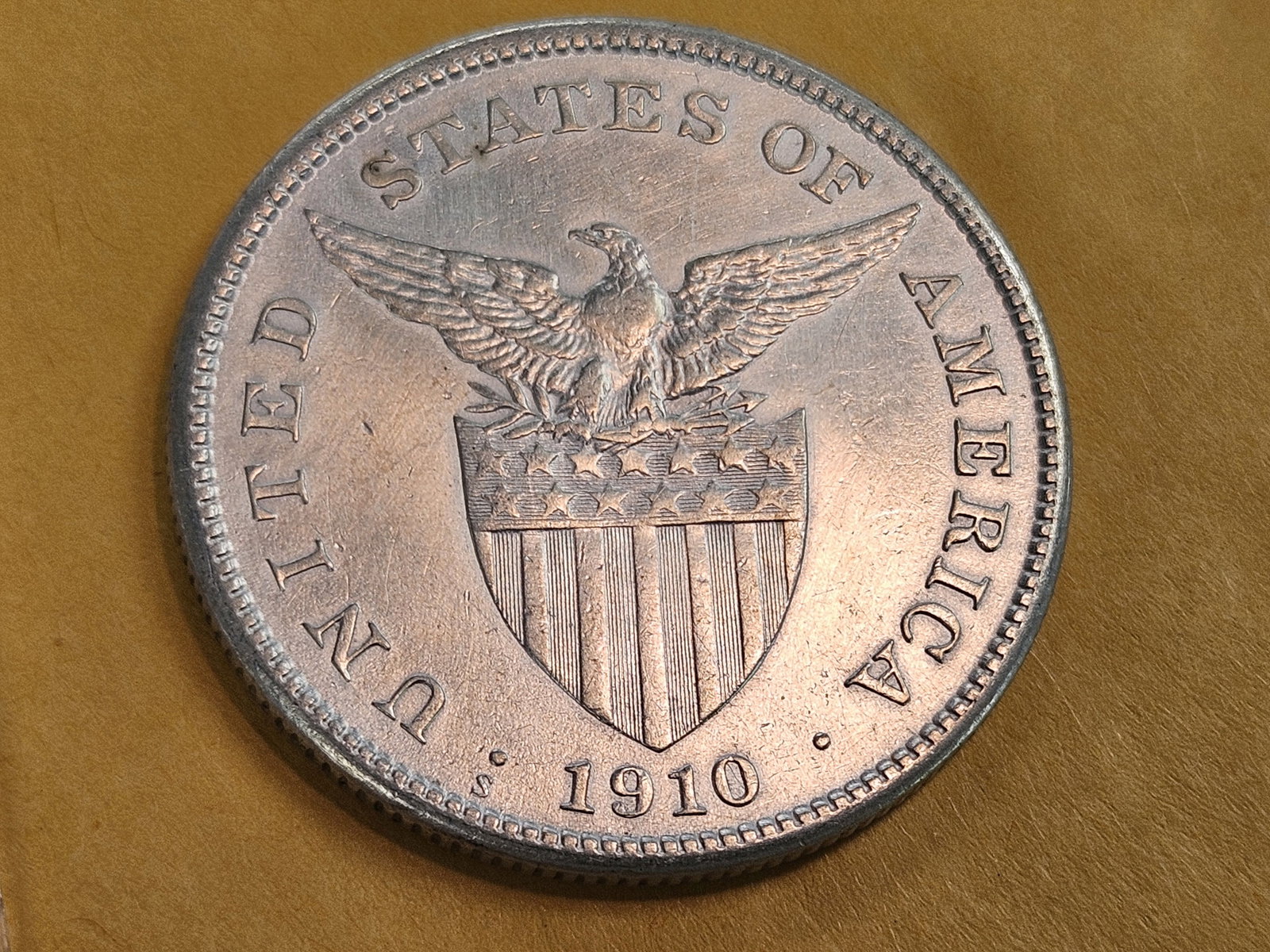 Brilliant Uncirculated 1910-S Philippines silver 1 peso - 6