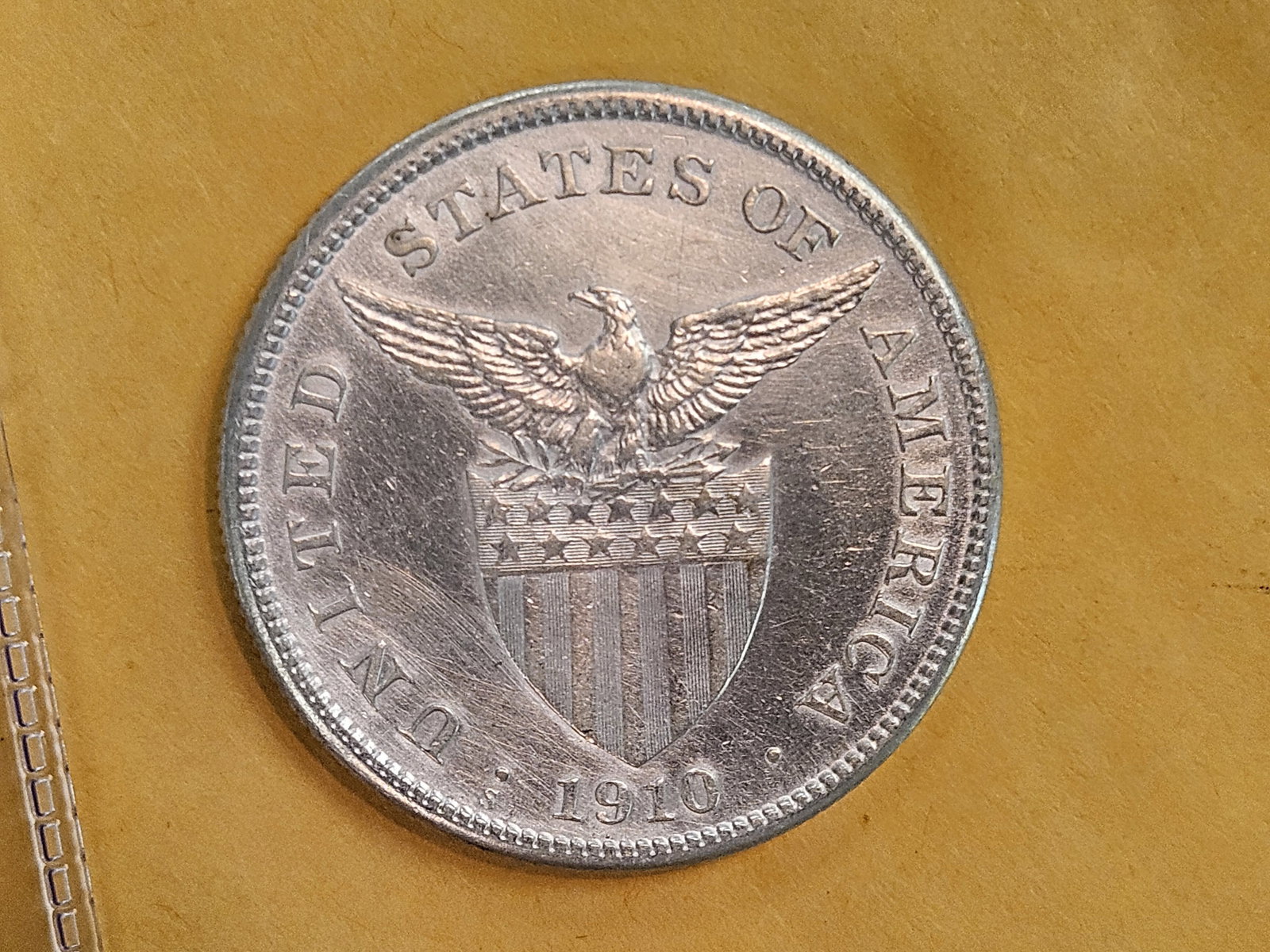 Brilliant Uncirculated 1910-S Philippines silver 1 peso - 8