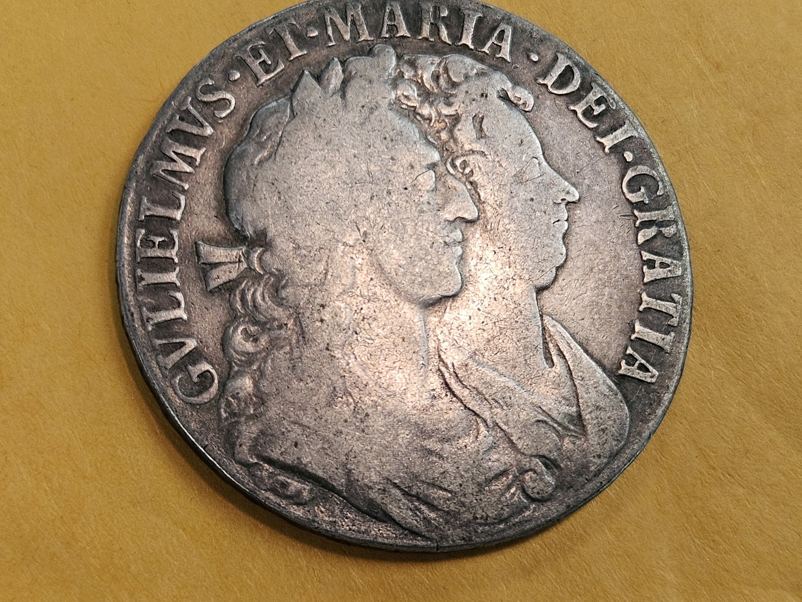 1689 Great Britain silver 1/2 Crown in Very Good - 3