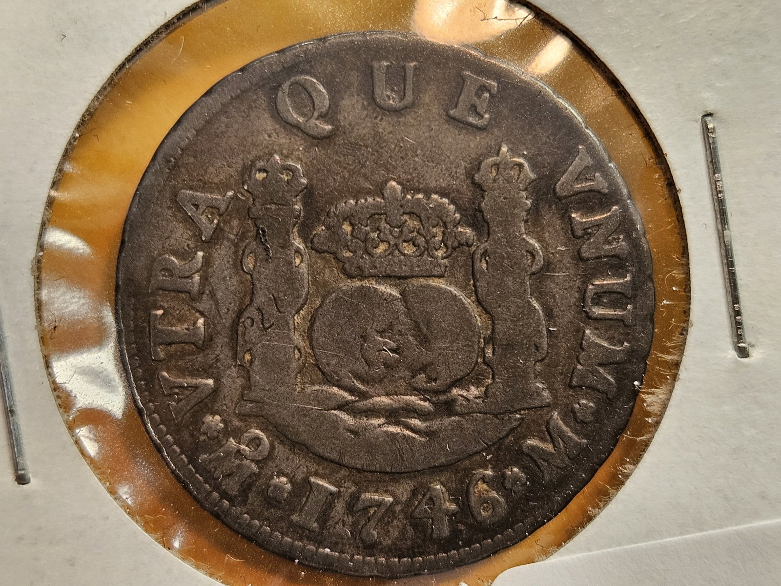 1746 Mexico silver 2 reals in Fine: KM 85