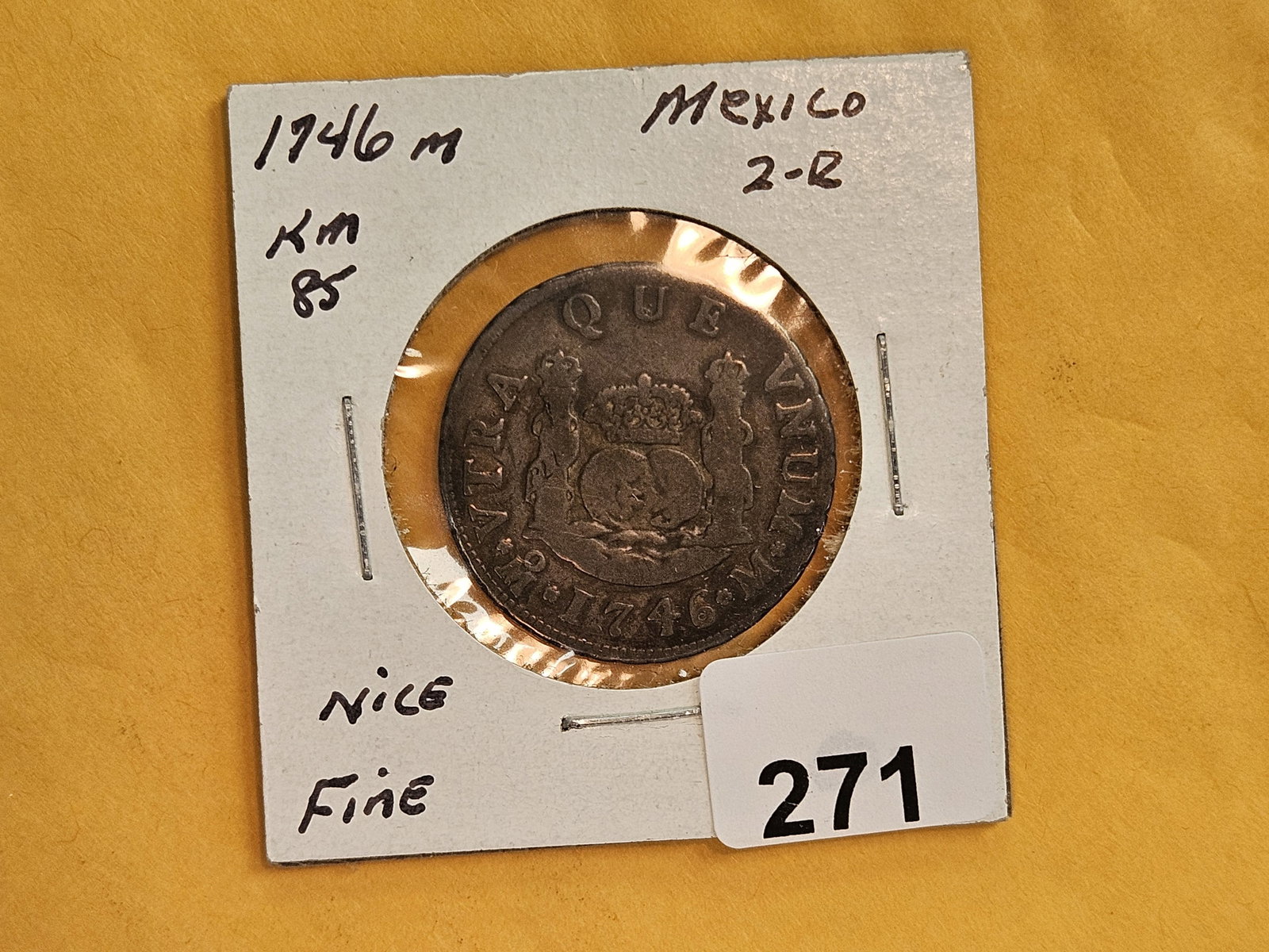 1746 Mexico silver 2 reals in Fine - 2
