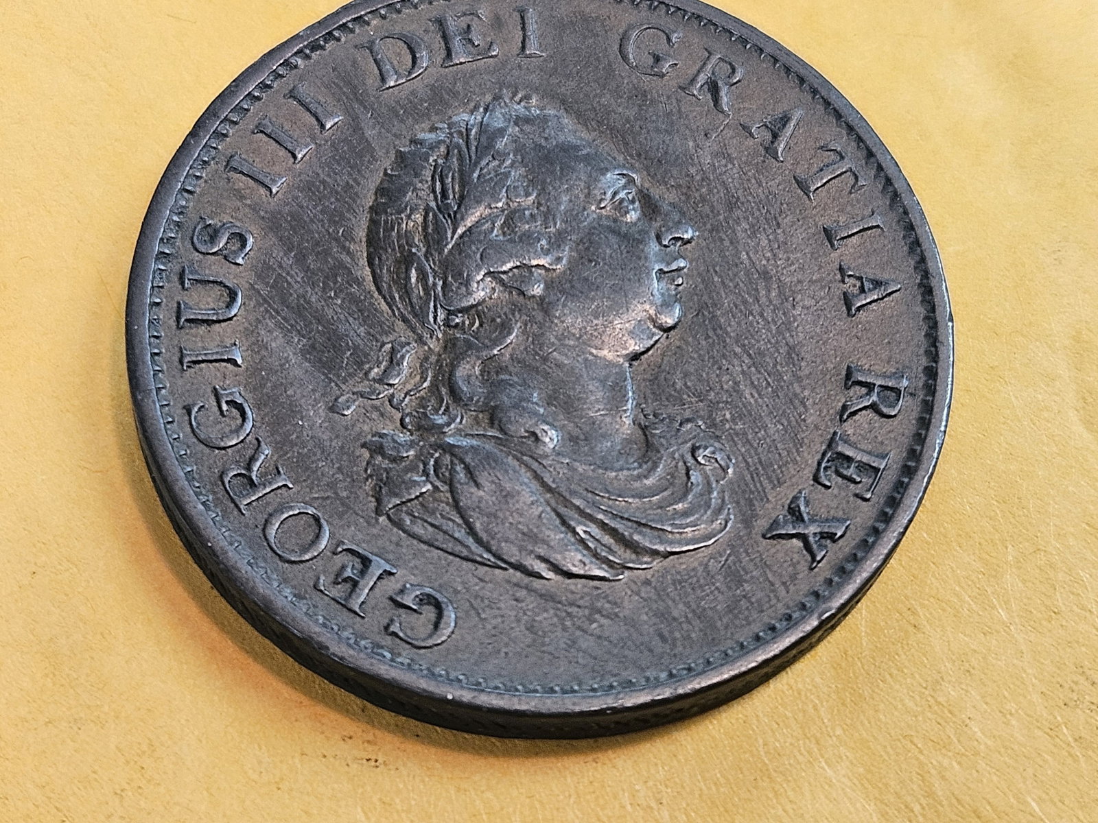 * Choice Brown Uncirculated 1799 Great Britain 1/2 penny - 3