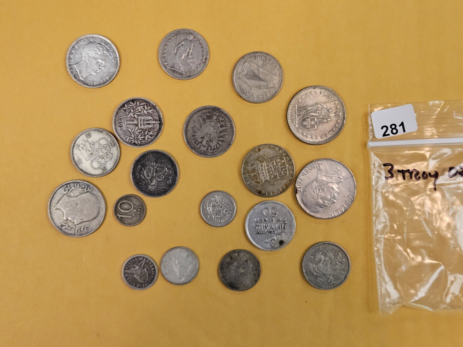 Bag of mixed, SILVER, World Coins (1 of 2)