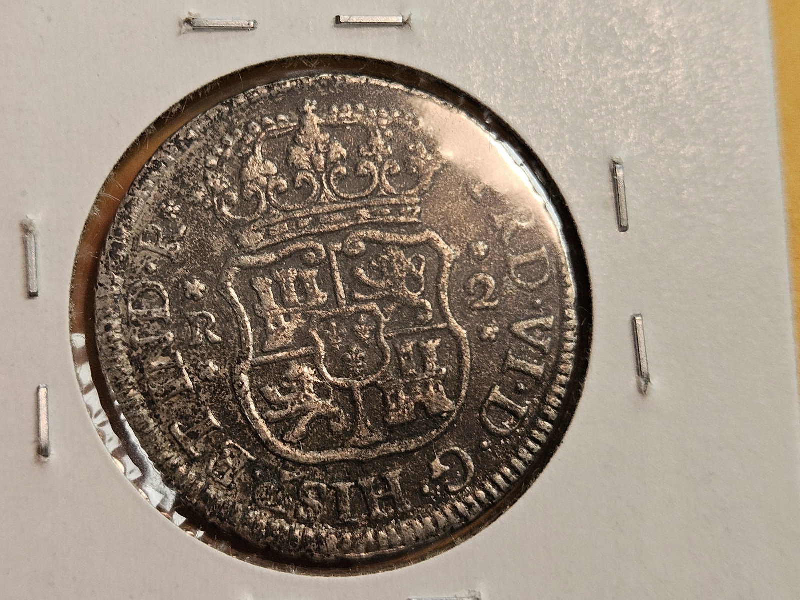 * 1755 Mexico silver 2 reals - 3