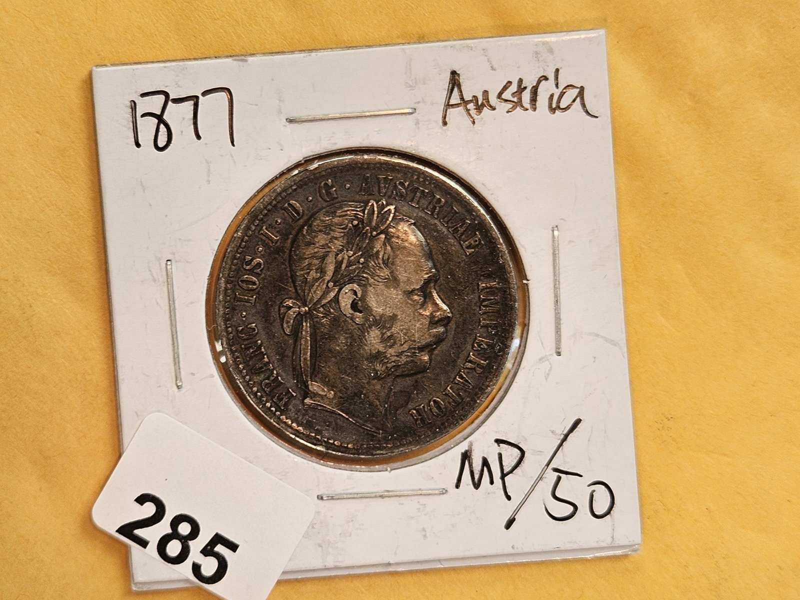 1877 Austria silver 1 Florin - 2