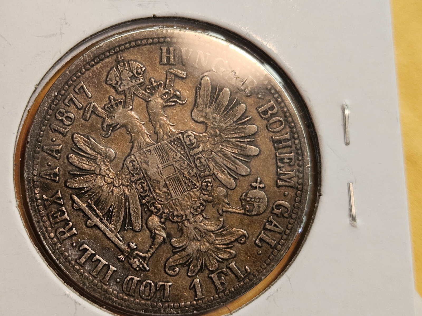 1877 Austria silver 1 Florin - 3