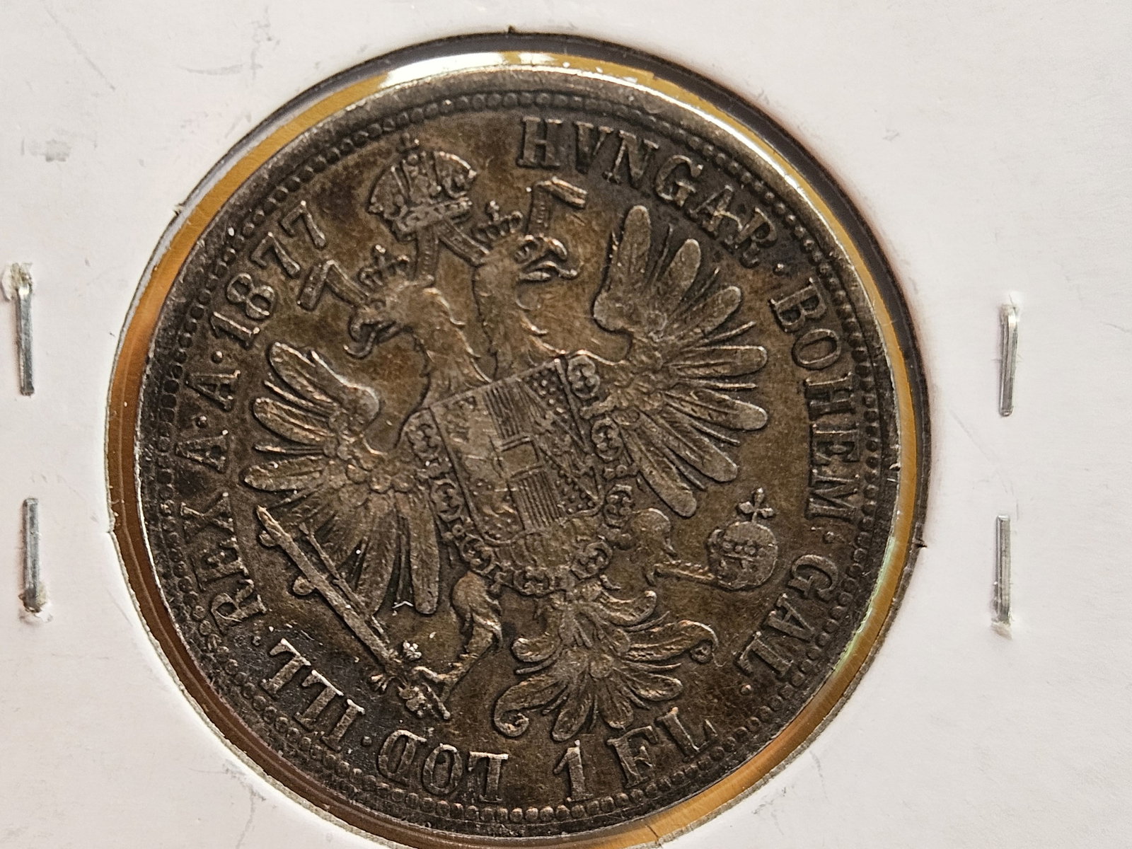 1877 Austria silver 1 Florin - 4