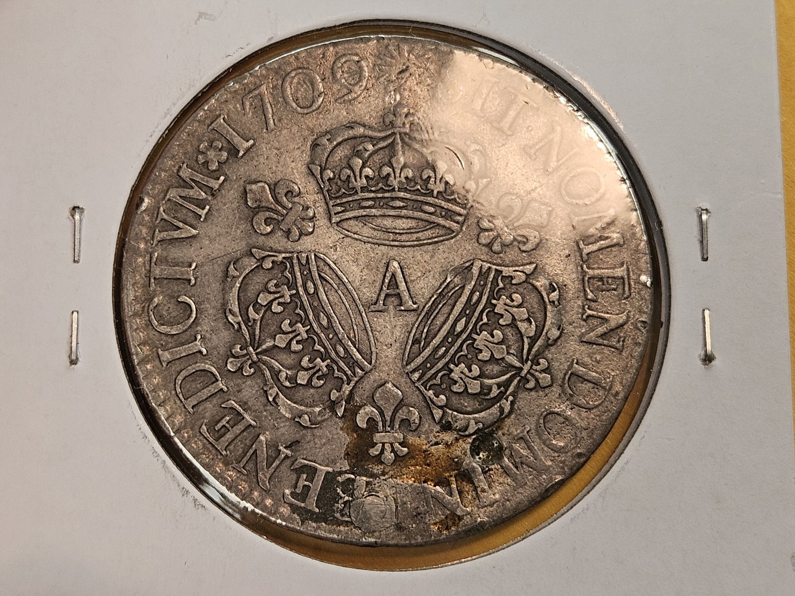 Scarcer! 1709 France silver 1 ecu - 4