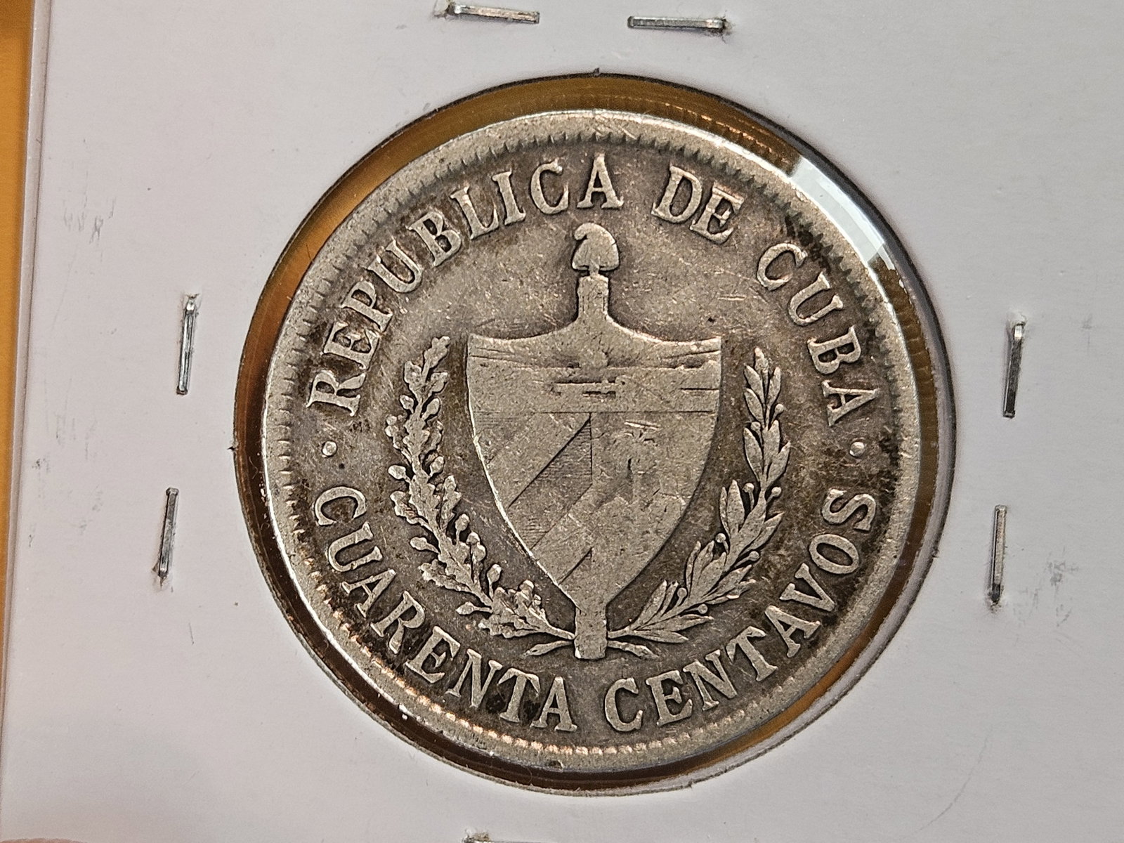 1920 Cuba silver 40 centavos - 3