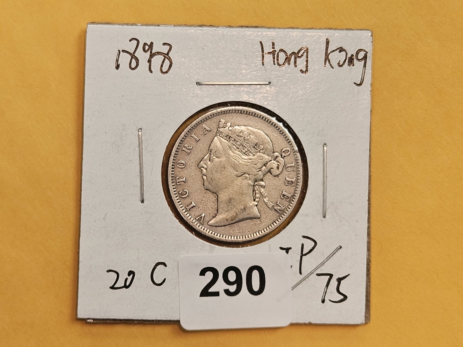 1898 Hong Kong silver 20 cents - 2
