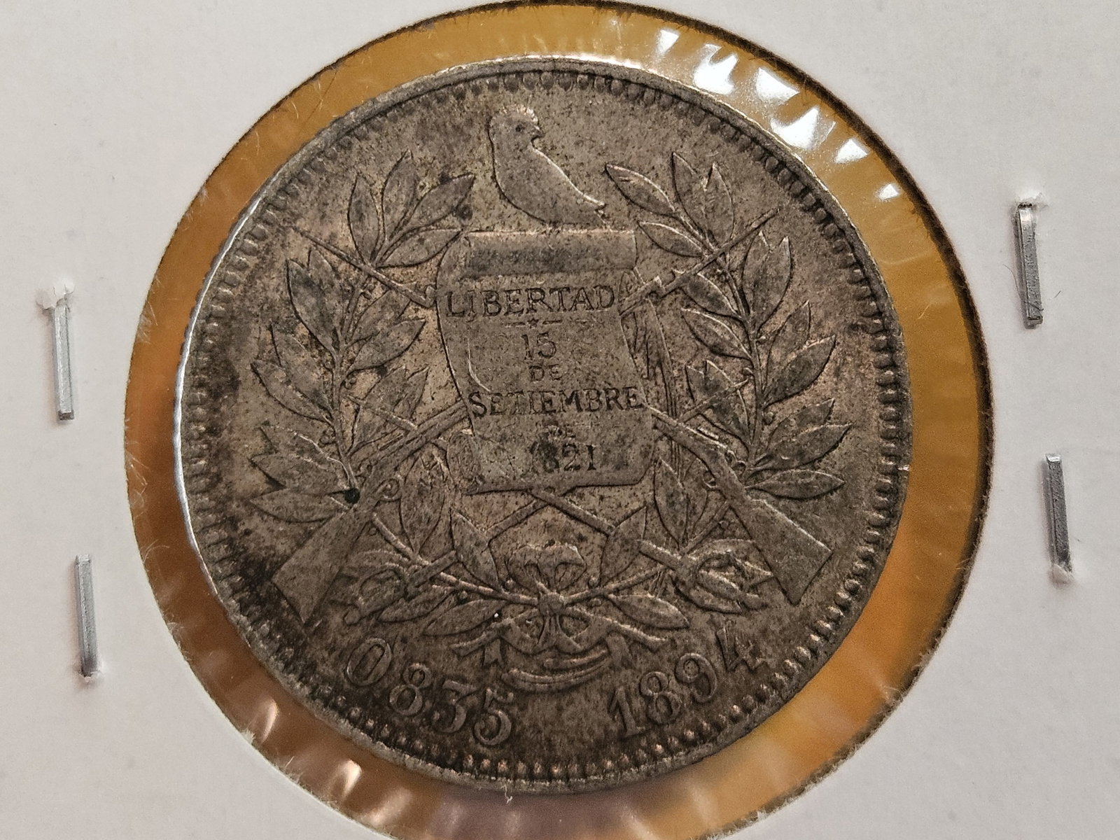 1894 Guatemala silver 2 reales - 5