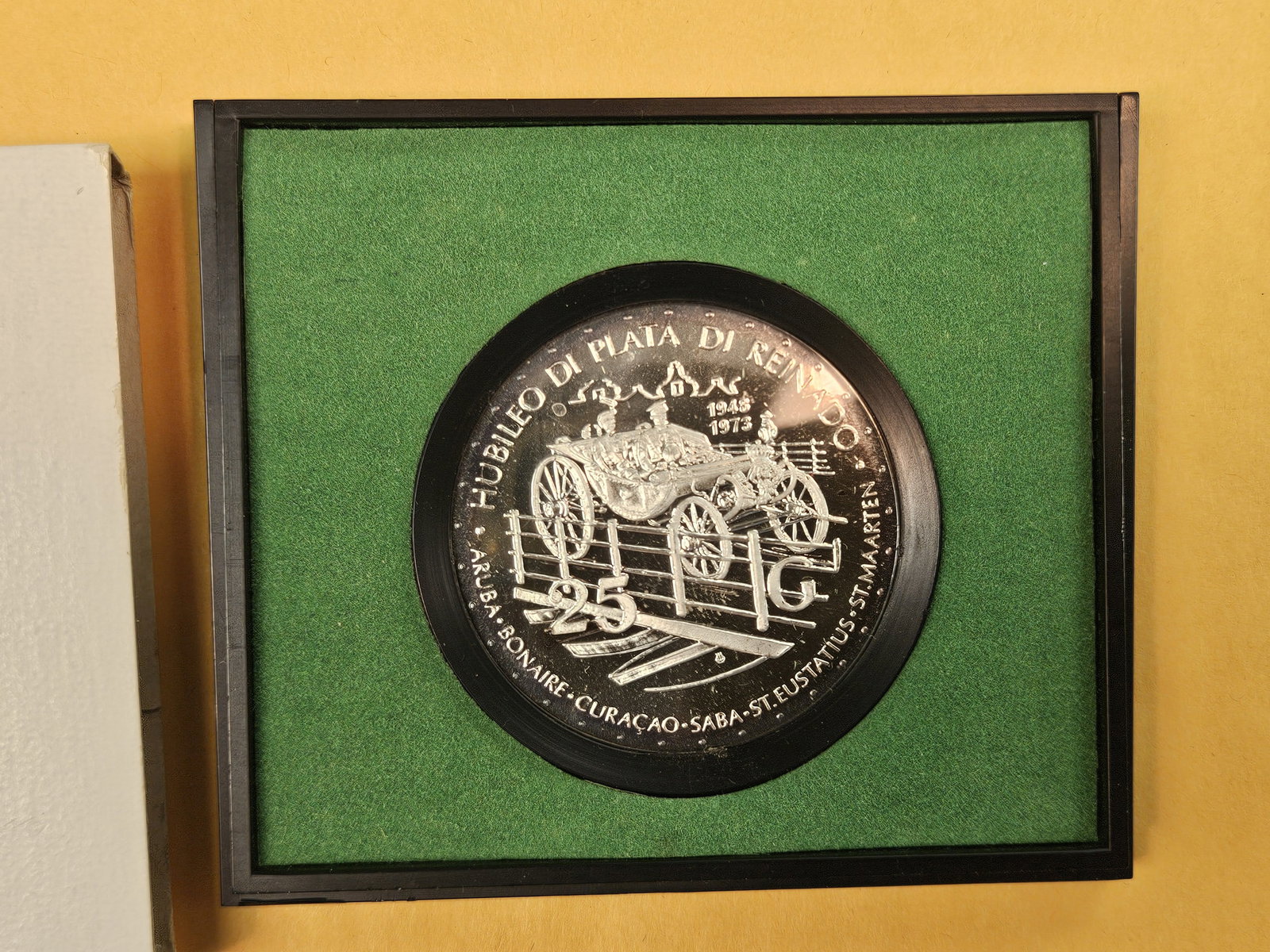 GEM Proof Deep Cameo 1973 Netherlands silver Anniversary coin - 4