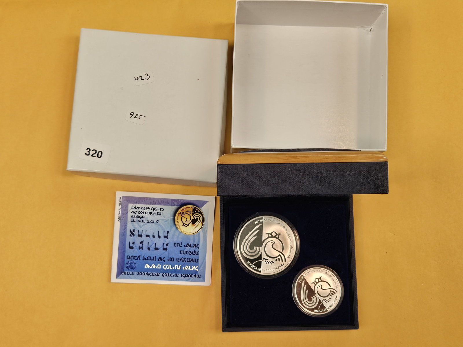 Two GEM Proof Deep Cameo Silver Coins: Israel. In OGP with COA