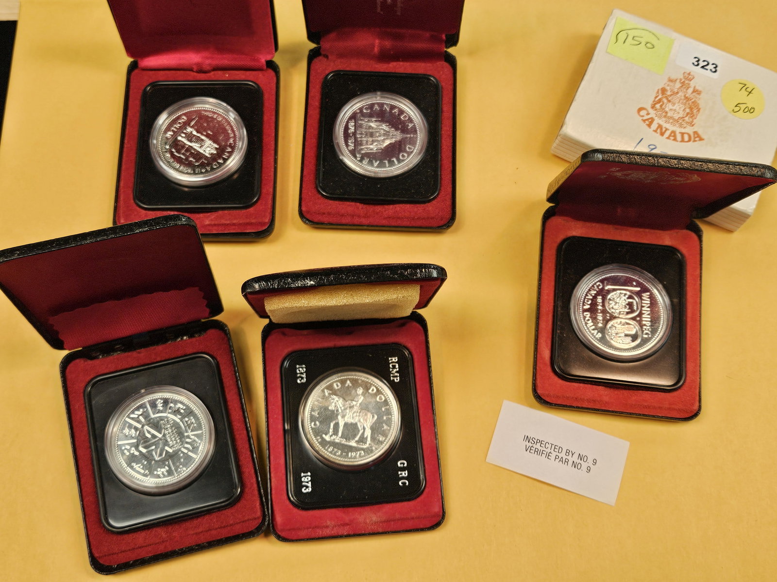 Five GEM Canadian Silver Dollars - 3