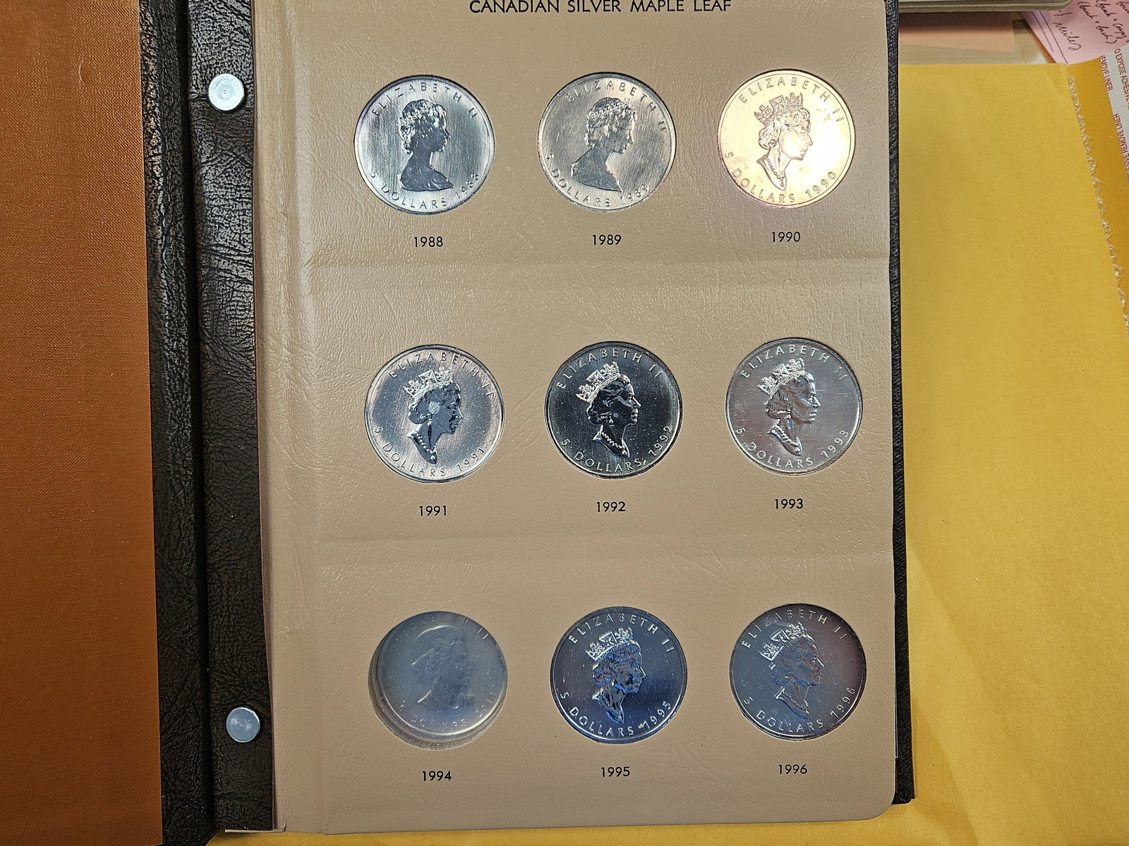 NICE! Partially Complete Canada SILVER Maple Leaf Collection - 2