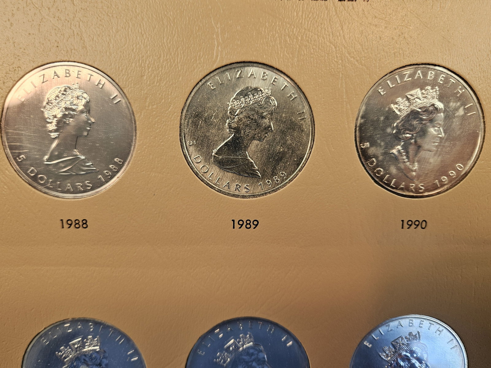 NICE! Partially Complete Canada SILVER Maple Leaf Collection - 3