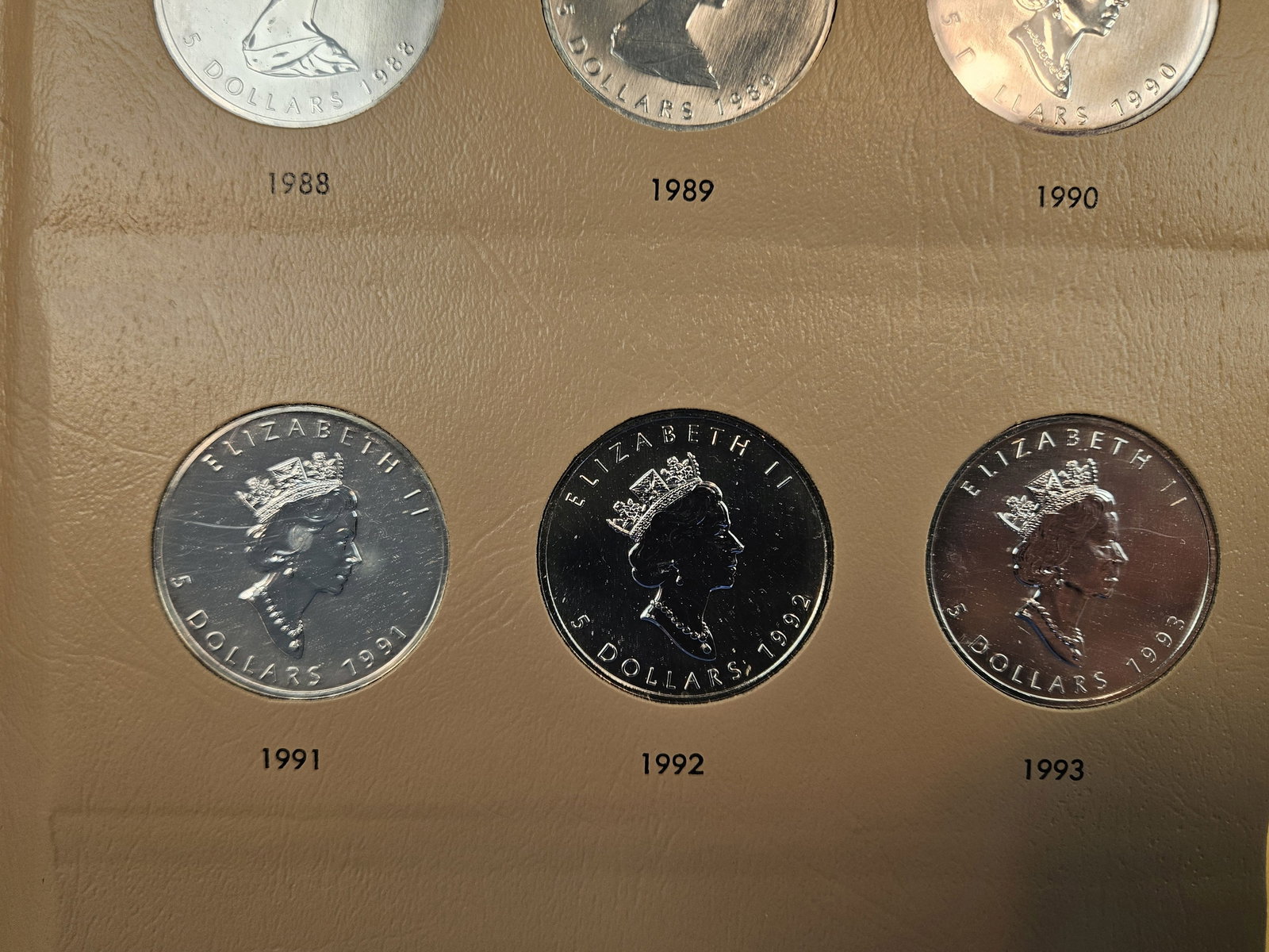 NICE! Partially Complete Canada SILVER Maple Leaf Collection - 4