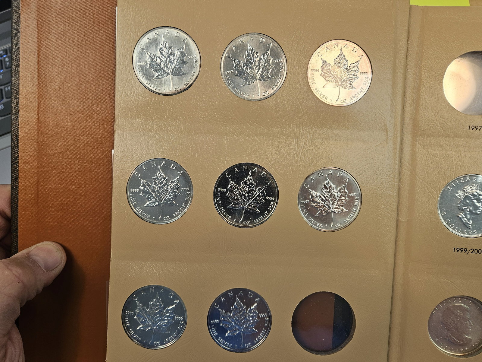 NICE! Partially Complete Canada SILVER Maple Leaf Collection - 6