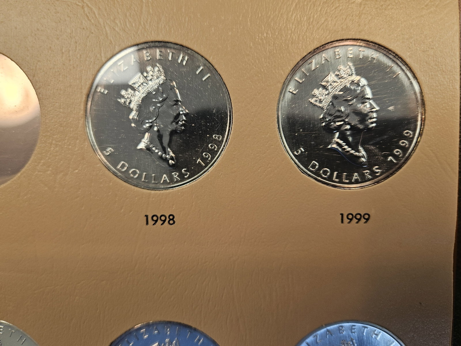 NICE! Partially Complete Canada SILVER Maple Leaf Collection - 7