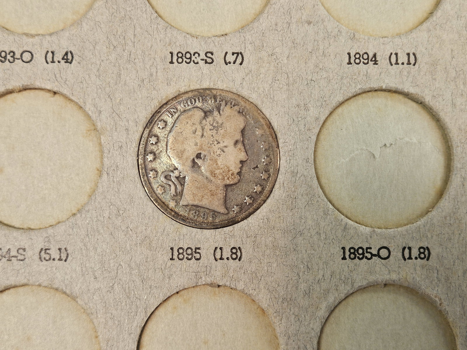 Partially Complete Barber Half Dollar Collection - 4