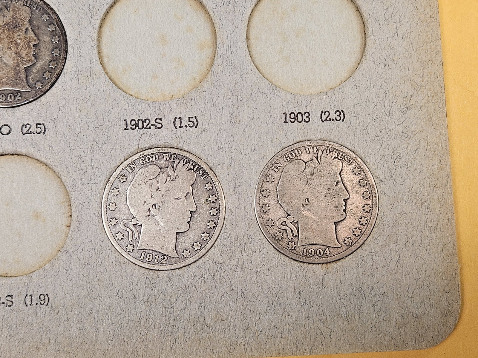Partially Complete Barber Half Dollar Collection - 9