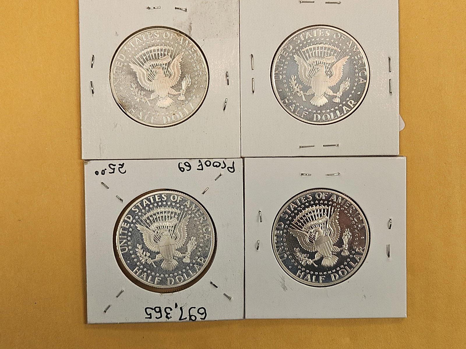 Four SILVER Kennedy Half Dollars - 2