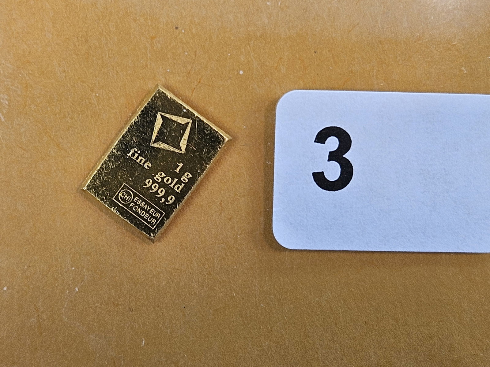 GOLD! Valcambi Suisse One Gram .9999 fine Gold Bar: Fractional Gold