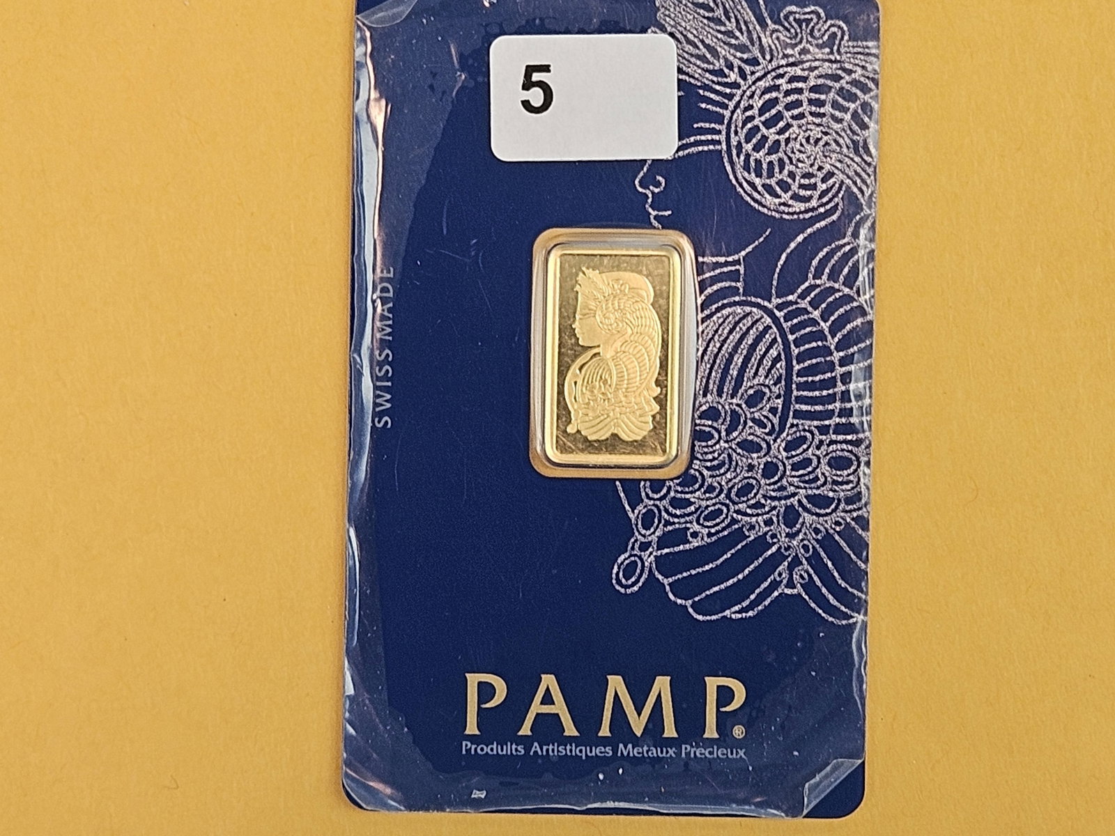 GOLD! PAMP SUISSE FIVE Gram .9999 fine gold bar - 2