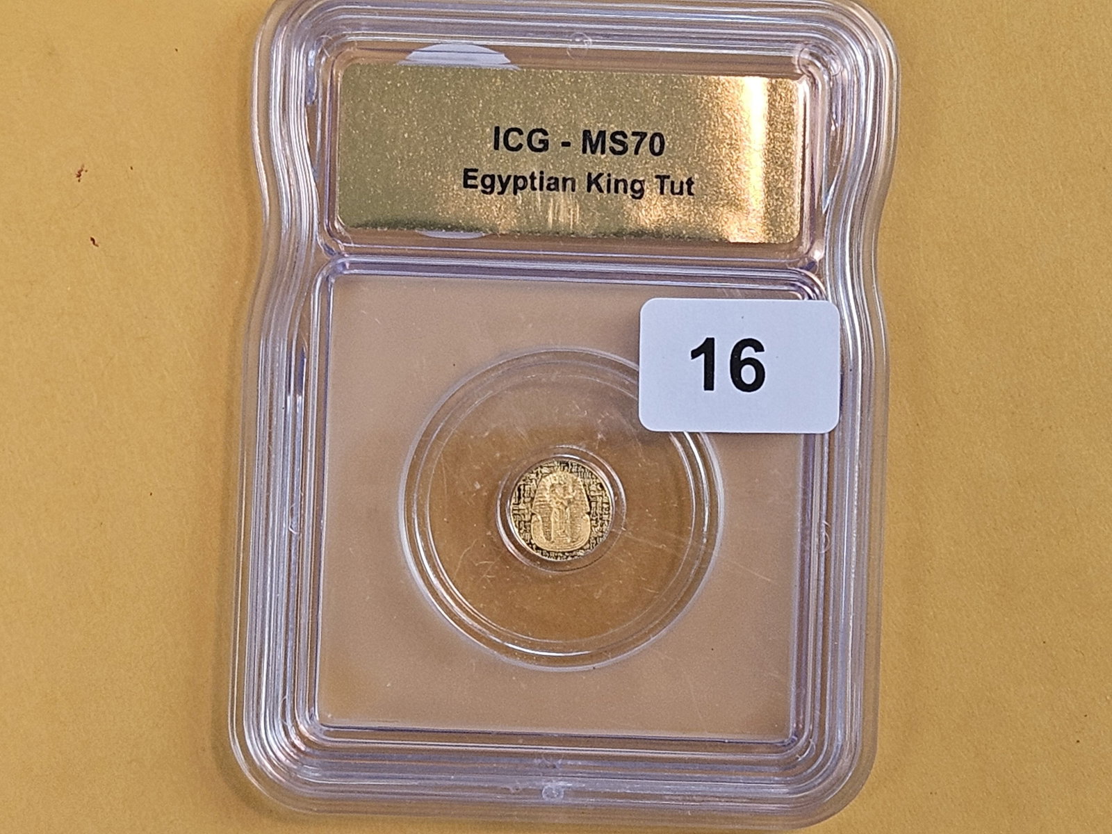 GOLD! ICG Egyptian King Tut Gold coin in Mint State 70 - 2