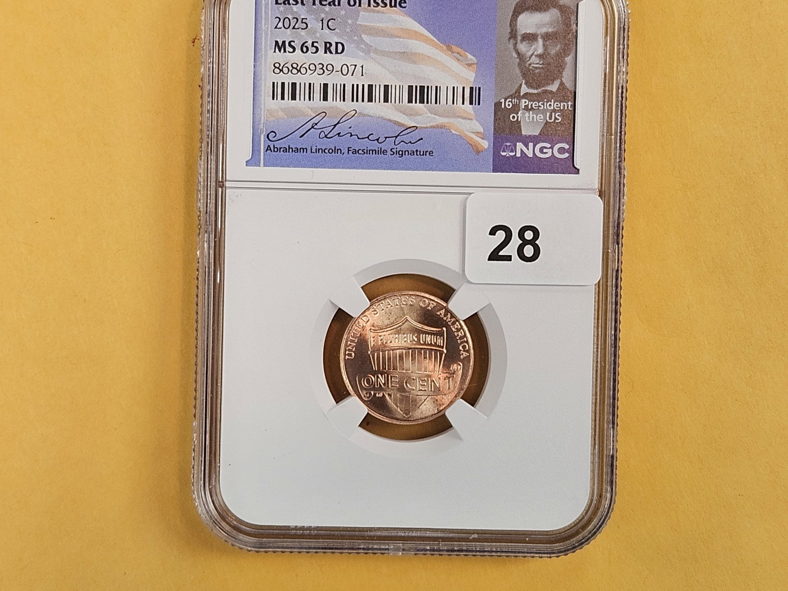 GEM! NGC 2025 Lincoln Cent in Mint State 65 RED - 2