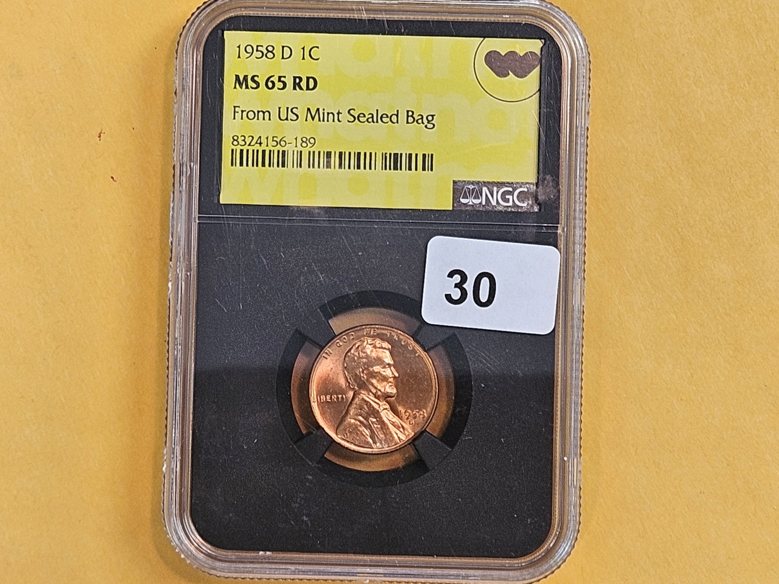 GEM! NGC 1958-D Wheat Cent in Mint State 65 RED - 2