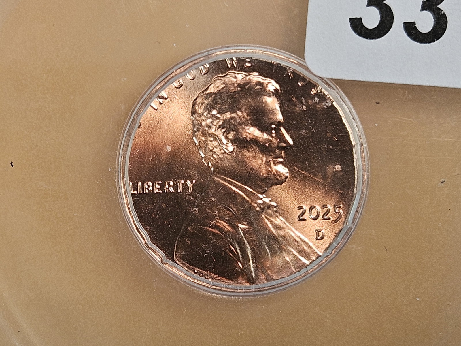 GEM! ICG 2025-D Lincoln Cent in Mint State 67 RED (1 of 3)