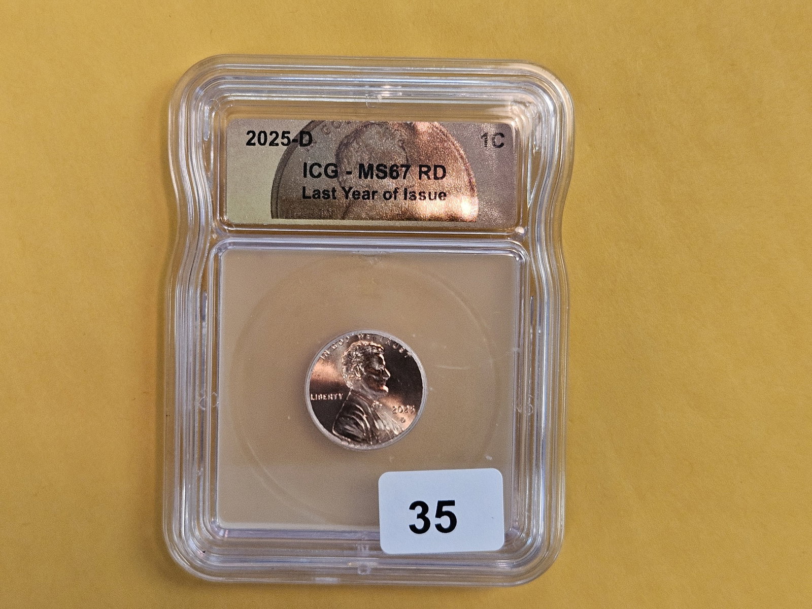 GEM! ICG 2025-D Lincoln Cent in Mint State 67 RED - 2