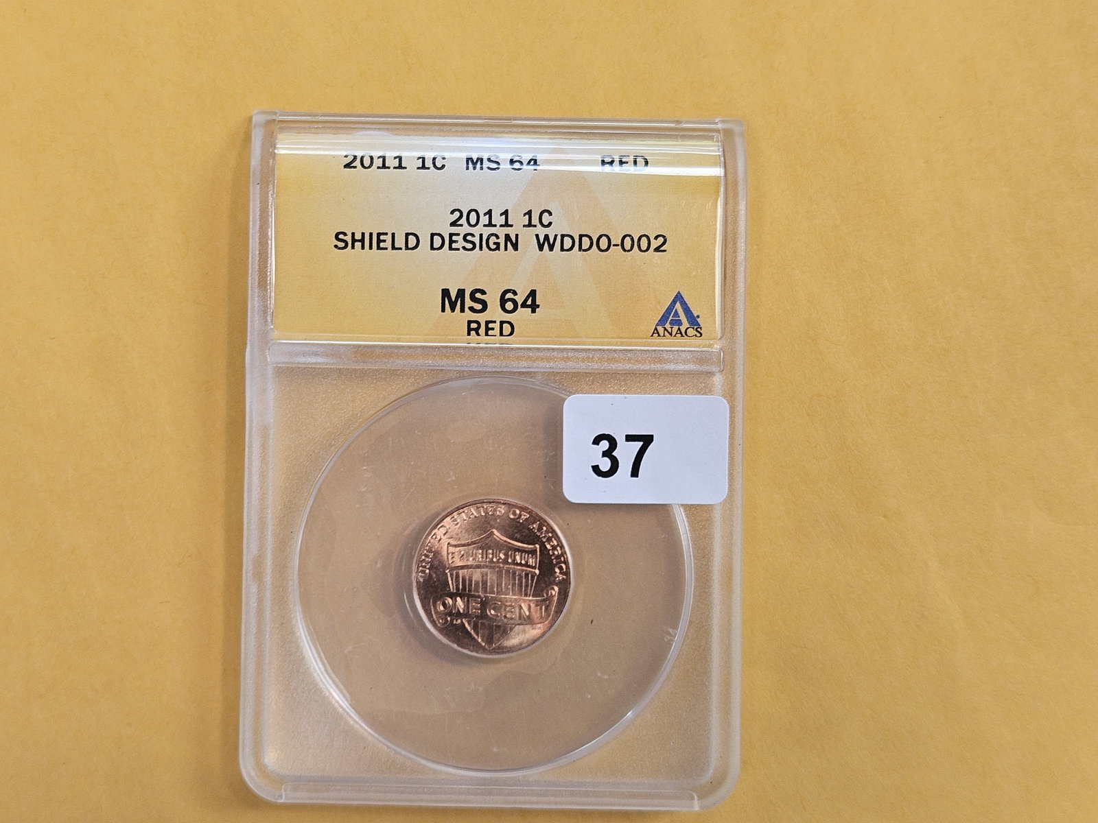 Variety! ANACS 2011 Lincoln Cent in Mint State 64 RED - 2