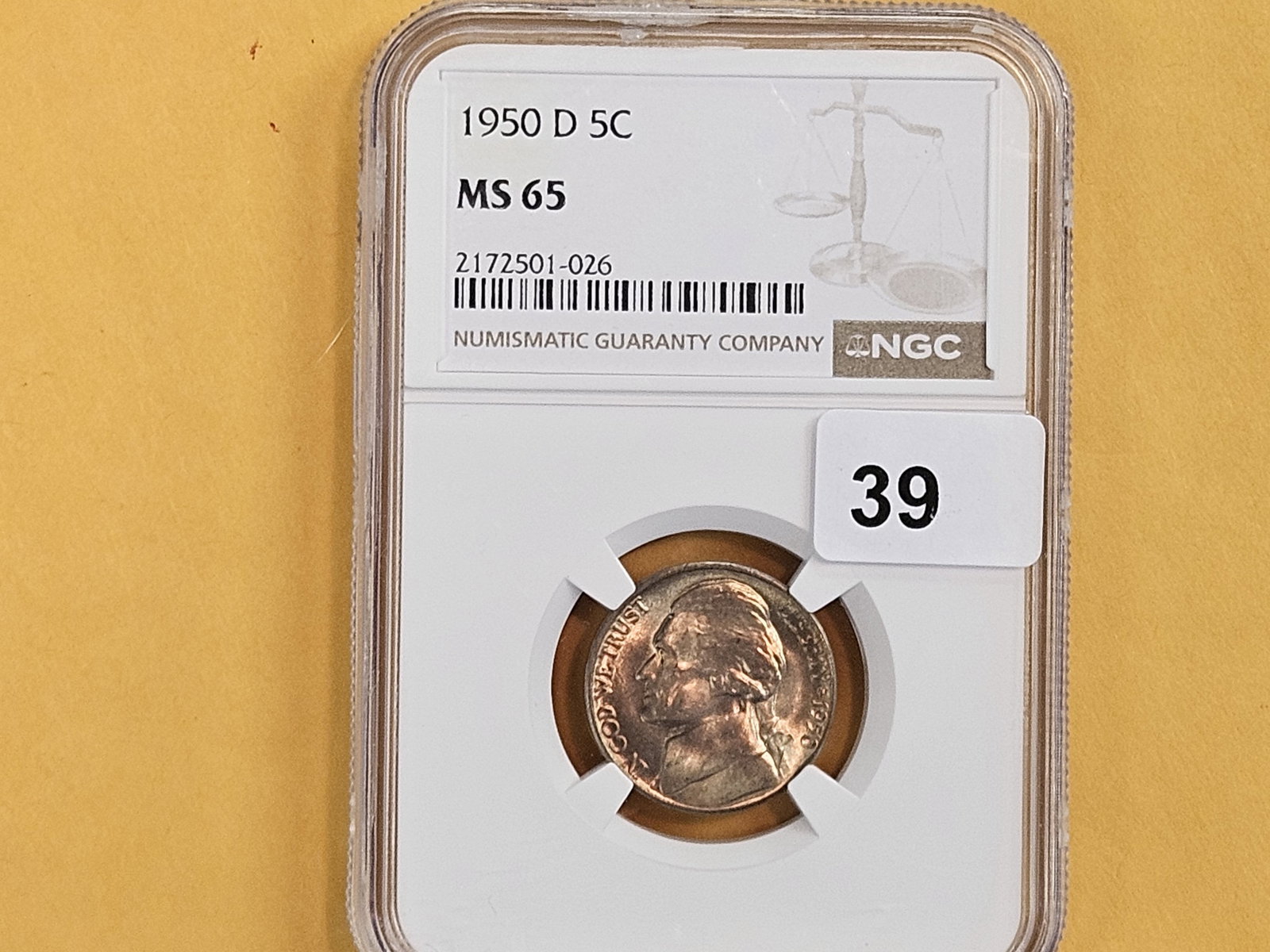 KEY DATE! GEM 1950-D Jefferson Nickel in Mint State 65 - 2