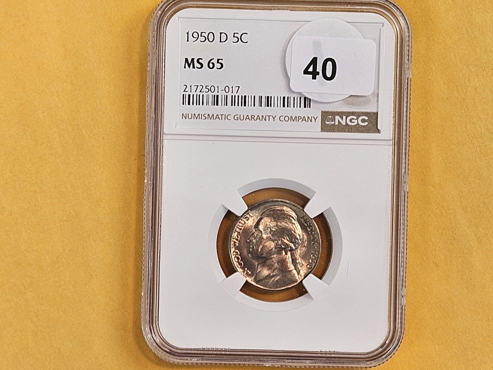 KEY DATE! GEM 1950-D Jefferson Nickel in Mint State 65 - 2